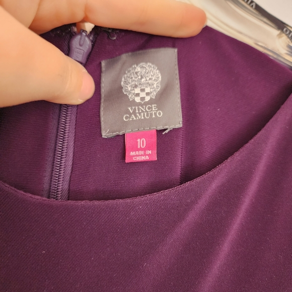 Vince Camuto - Long Sleeve Jersey Gown - Size 10 - Purple - Picture 6 of 7